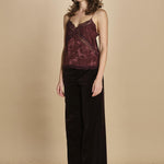 top con spalline sottili. WWCR01298 BURGUNDY 540 zadig & voltaire