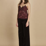 top con spalline sottili. WWCR01298 BURGUNDY 540 zadig & voltaire