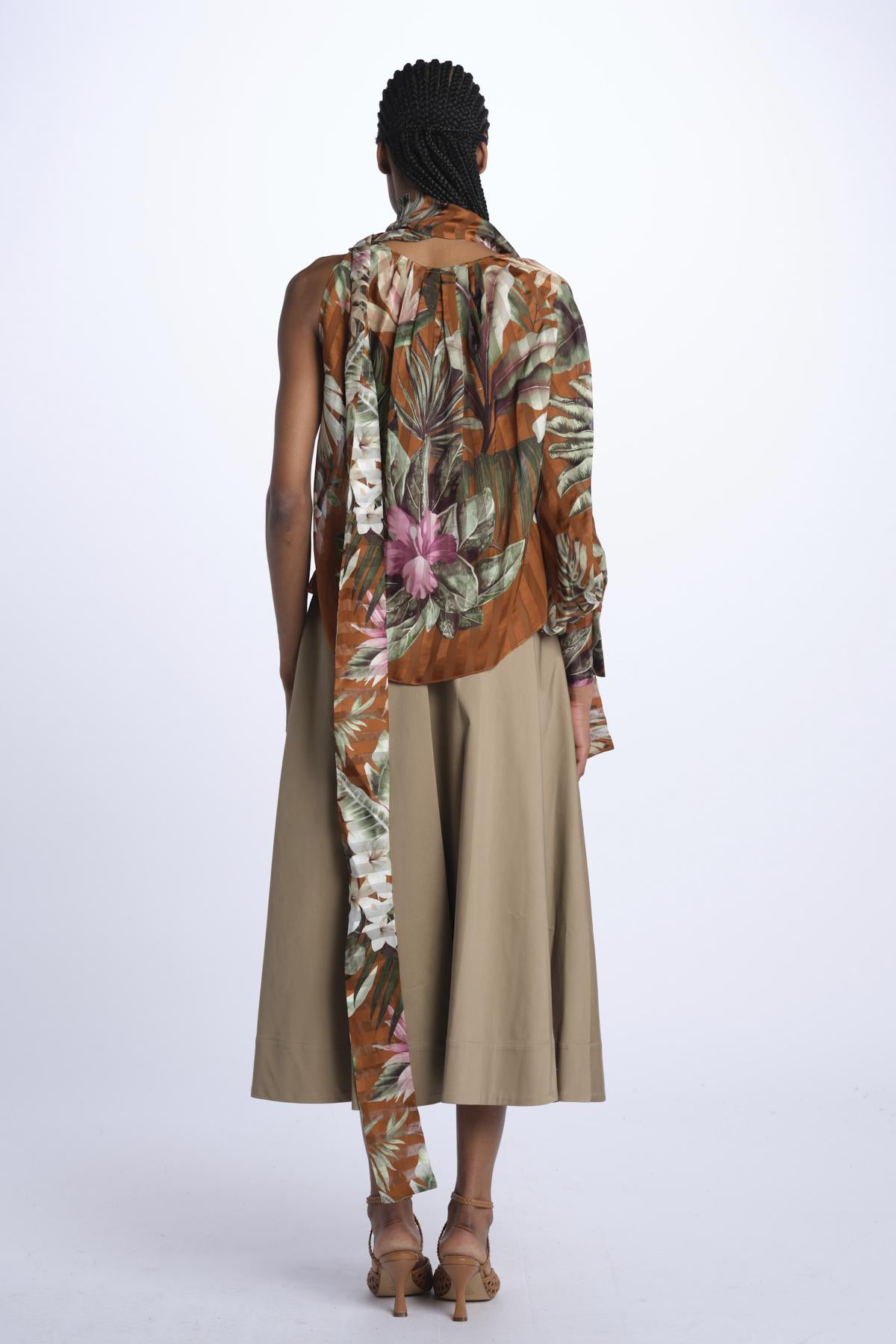PALINURO camicia stampa fiori PALINURO TOBACCO crida