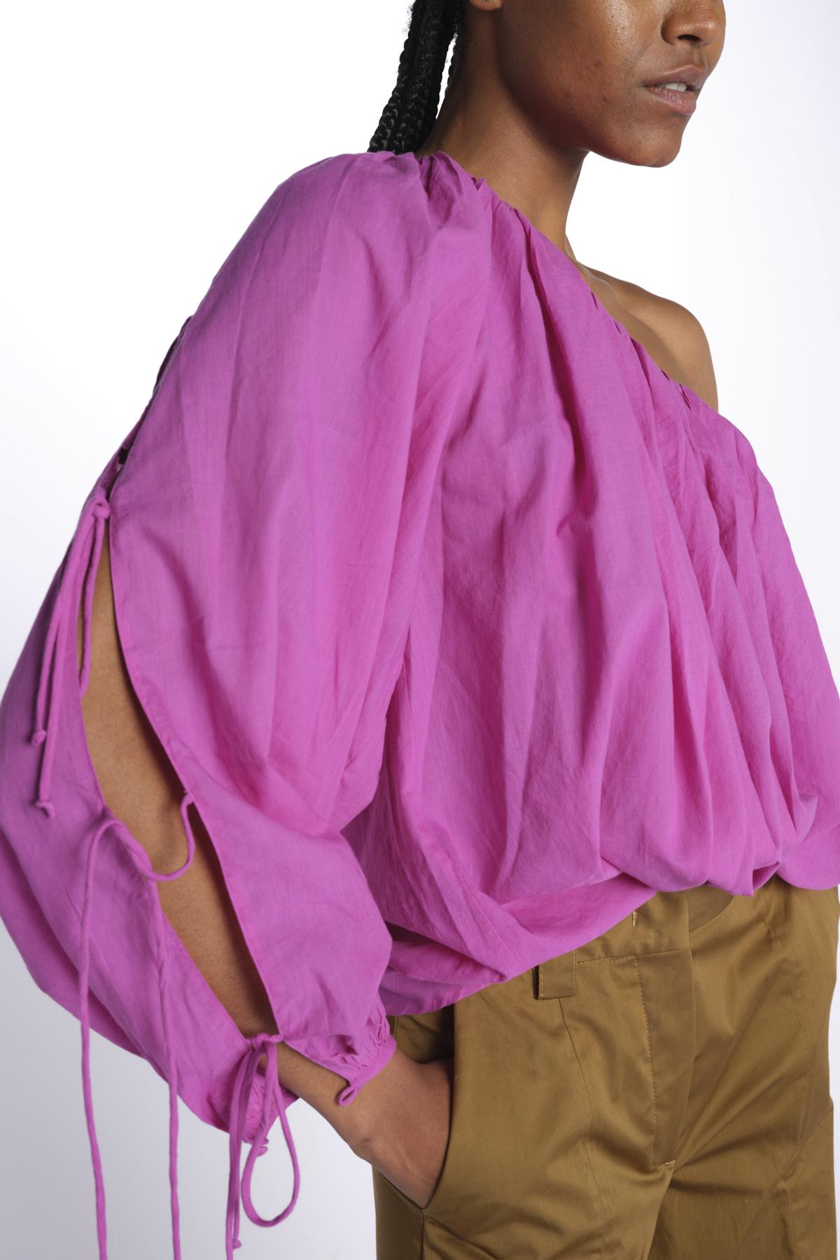 Camicia JOINA voille over mono spalla JOINA PURPLE laurence bras