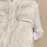 gilet in ecofur. GABI ECRU giovanni paris