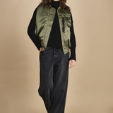 gilet unisex in nylon raso 758102 MA1 SAGE GREEN alpha