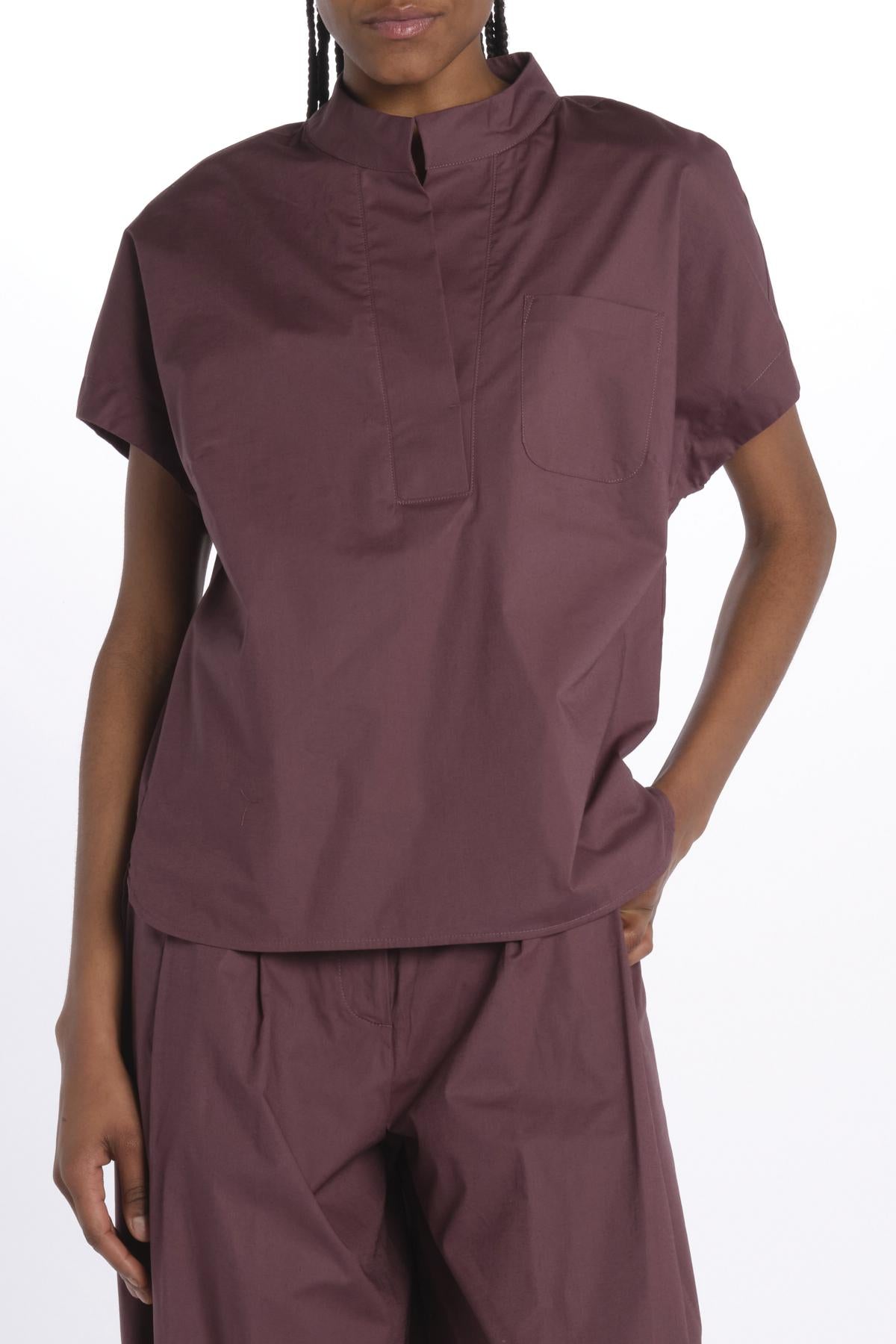 Camicia ILENIA popeline ILENIA IL31 BURGUNDY nine in the morning