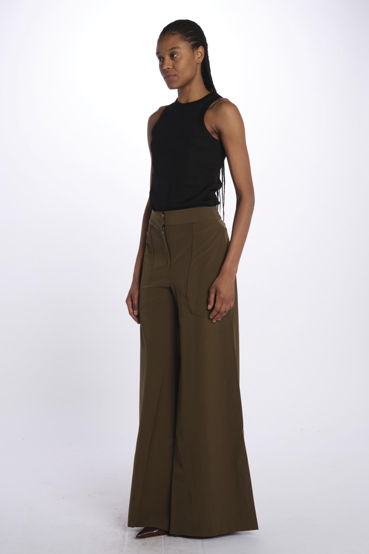 Pantalone pantalone nylon spandex P024 MOSS just bee queen