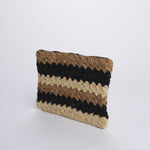 PERLA pochette a righe PERLA NERO camalya