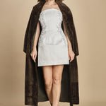 miniabito con ricamo fiori. RVBR-1185 IVORY rebecca vallance