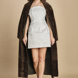 miniabito con ricamo fiori. RVBR-1185 IVORY rebecca vallance