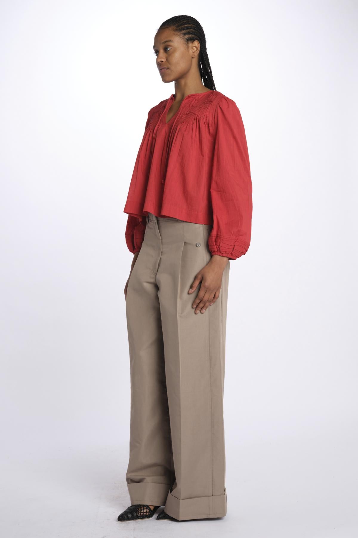 Camicia MYRA voille pieghe 150 PAPRIKA sea ny
