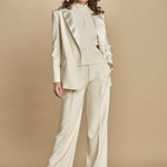 giacca doppipetto in cady 30303-313 LATTE 02 federica tosi