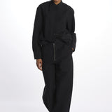 Pantalone lungo con zip PRAVIN1572 DARKESTNAVY studio nicholson