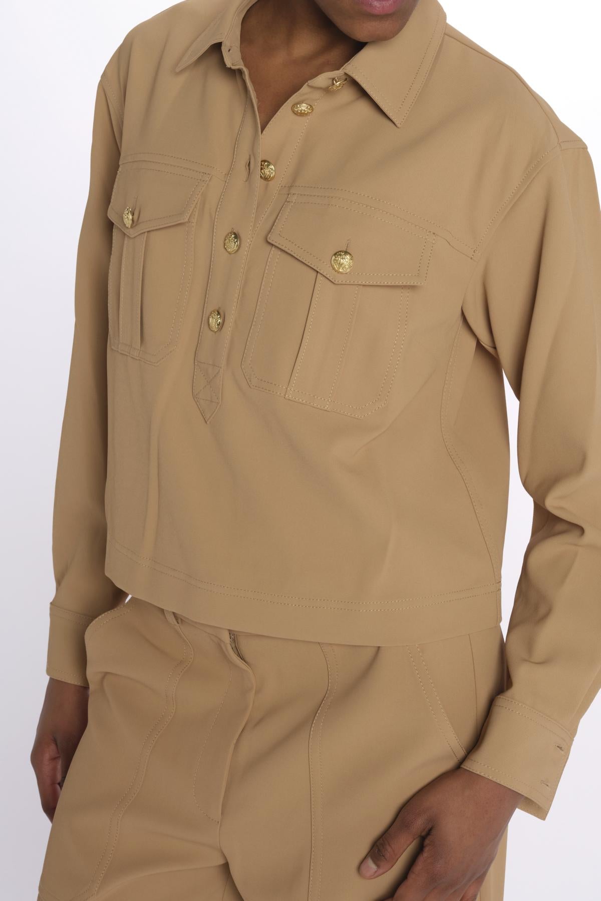 COLE con tasche CP3260651 KHAKI veronica beard