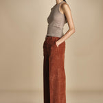 pantalone dritto in fustagno OLIMPIA RUSSETED true avenue