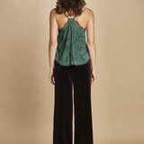 top con spalline sottili e strass. WWCR01310 EMERALD zadig & voltaire