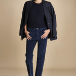 denim skinny cropped LINDY NAVYBLU true avenue