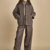giaccone in lana cotta. MAN1509 GRI2224W soeur
