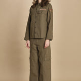 camicia militare. WWSH02247 LEAVES 308 zadig & voltaire