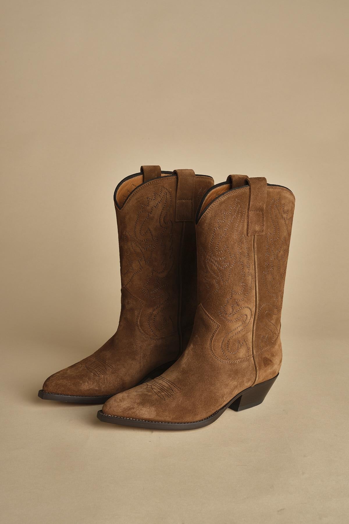 stivaletto medio texano. B10984-LIG-DC CUOIO buttero