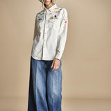 camicia denim con disegni ricamati THE ALL MY EXES  21126 1494 mother