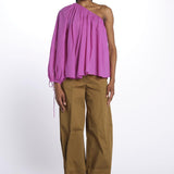 Camicia JOINA voille over mono spalla JOINA PURPLE laurence bras