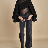 body manica lunga con banda obliqua STARSTRUCK BLACK undress code