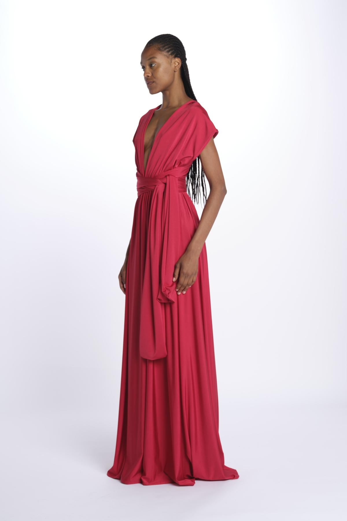 ALLUIM DRESS abito lungo ALLIUM RED nash