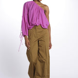 Camicia JOINA voille over mono spalla JOINA PURPLE laurence bras