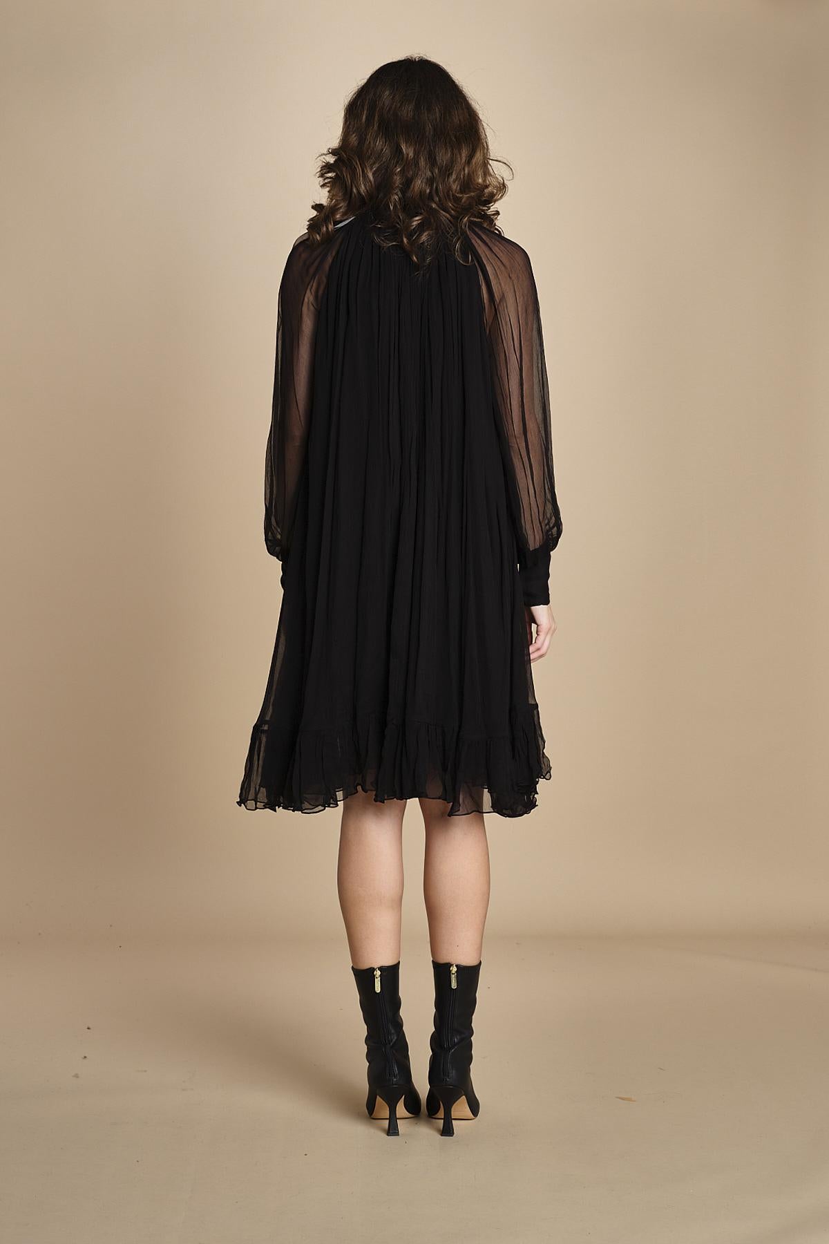 DOLLY MINIABITO IN VOILLE DOLLY BLACK mes demoiselles