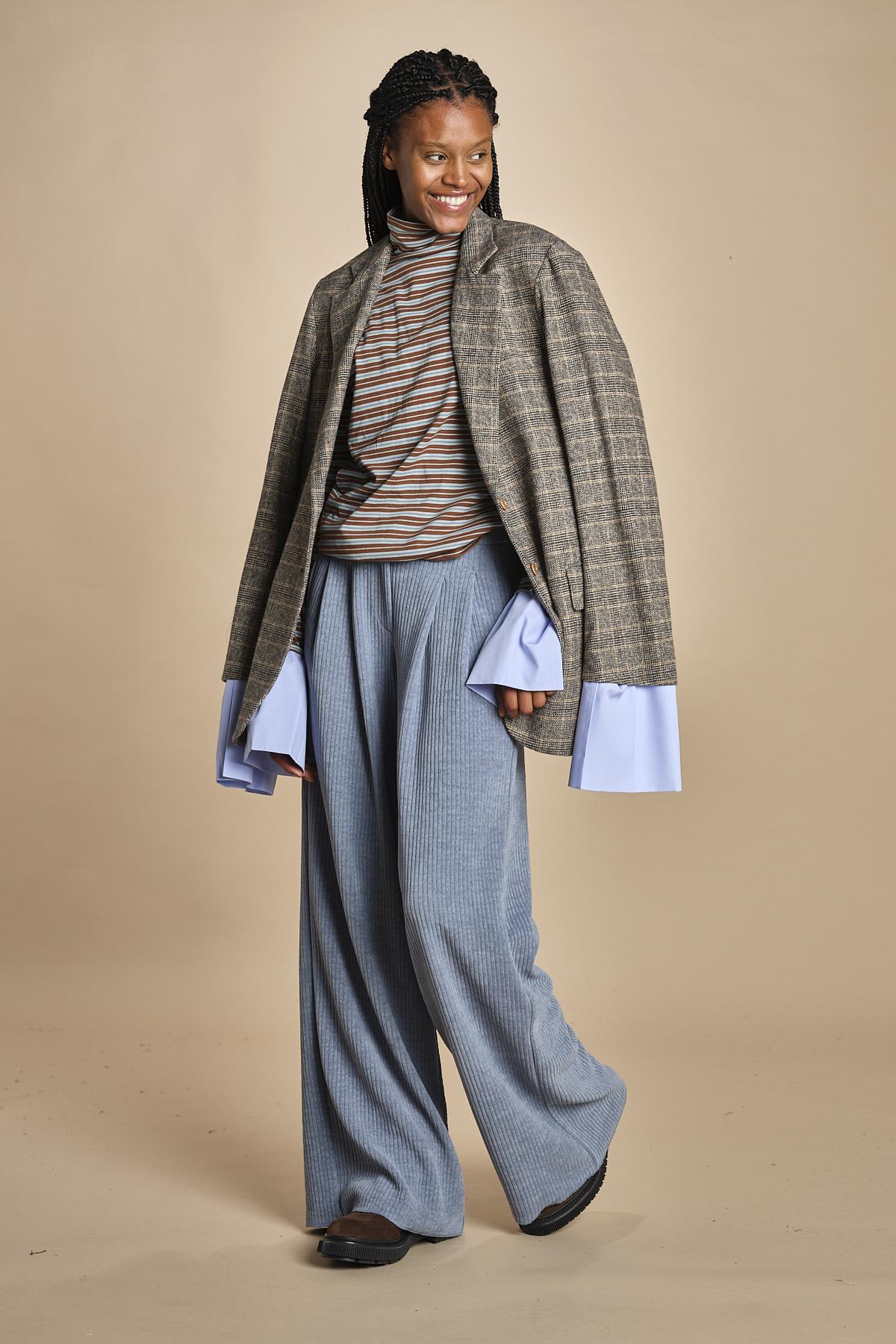 KATHERINE pantaloni in velluto rocciatore con pinces MJD217AA43894 V.450 jejia