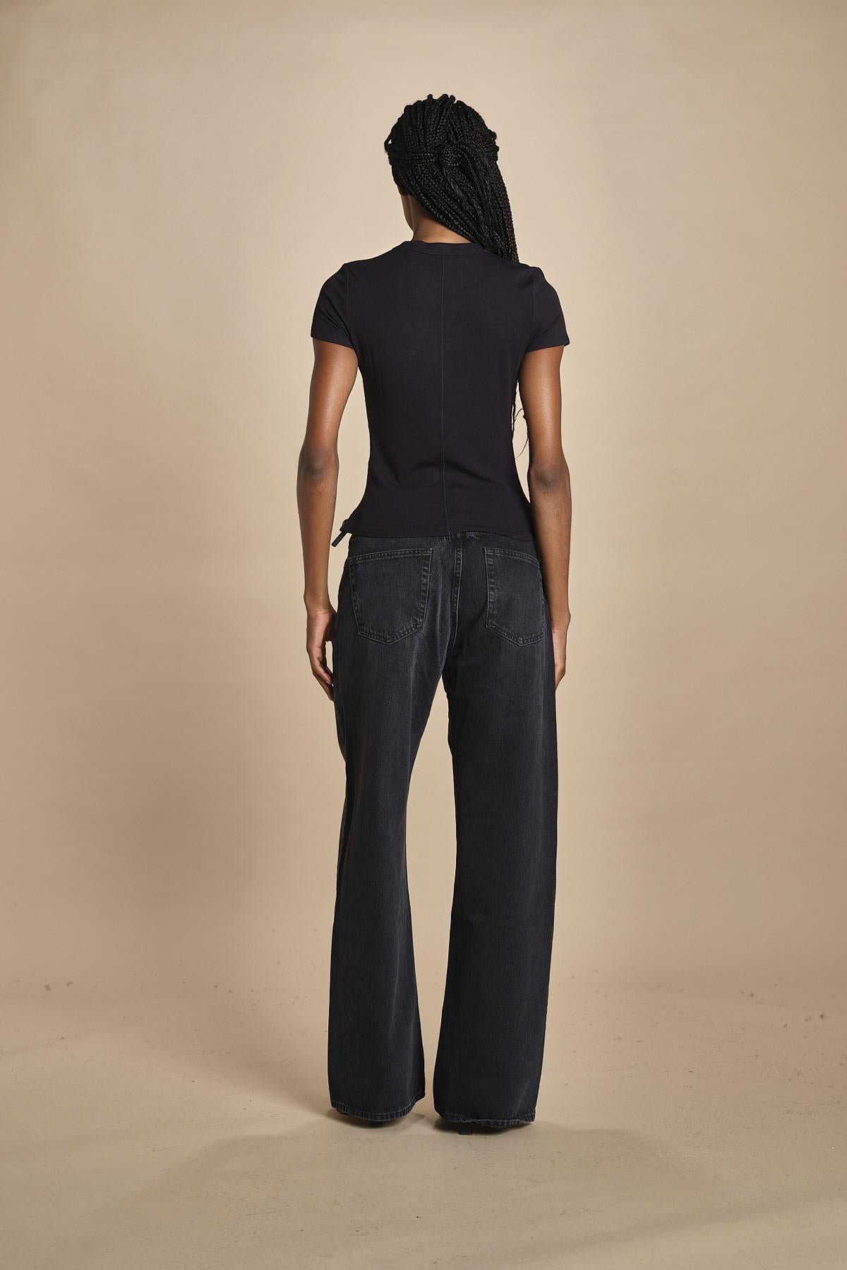 THE RIB TEE tshirt m/c a costine WE24JKT015 NERO frame