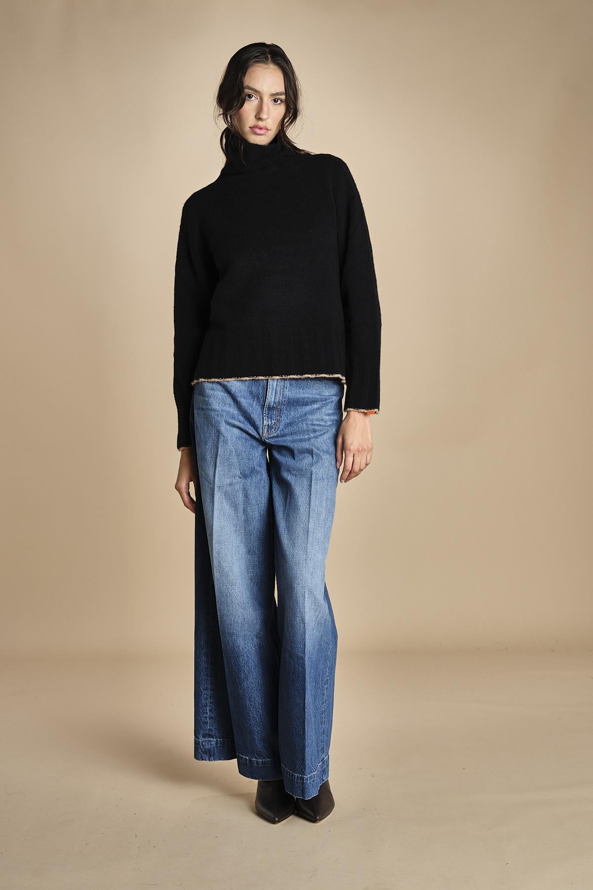 denim over con orlo THE HEADLINER SNEAK 10068 313 mother