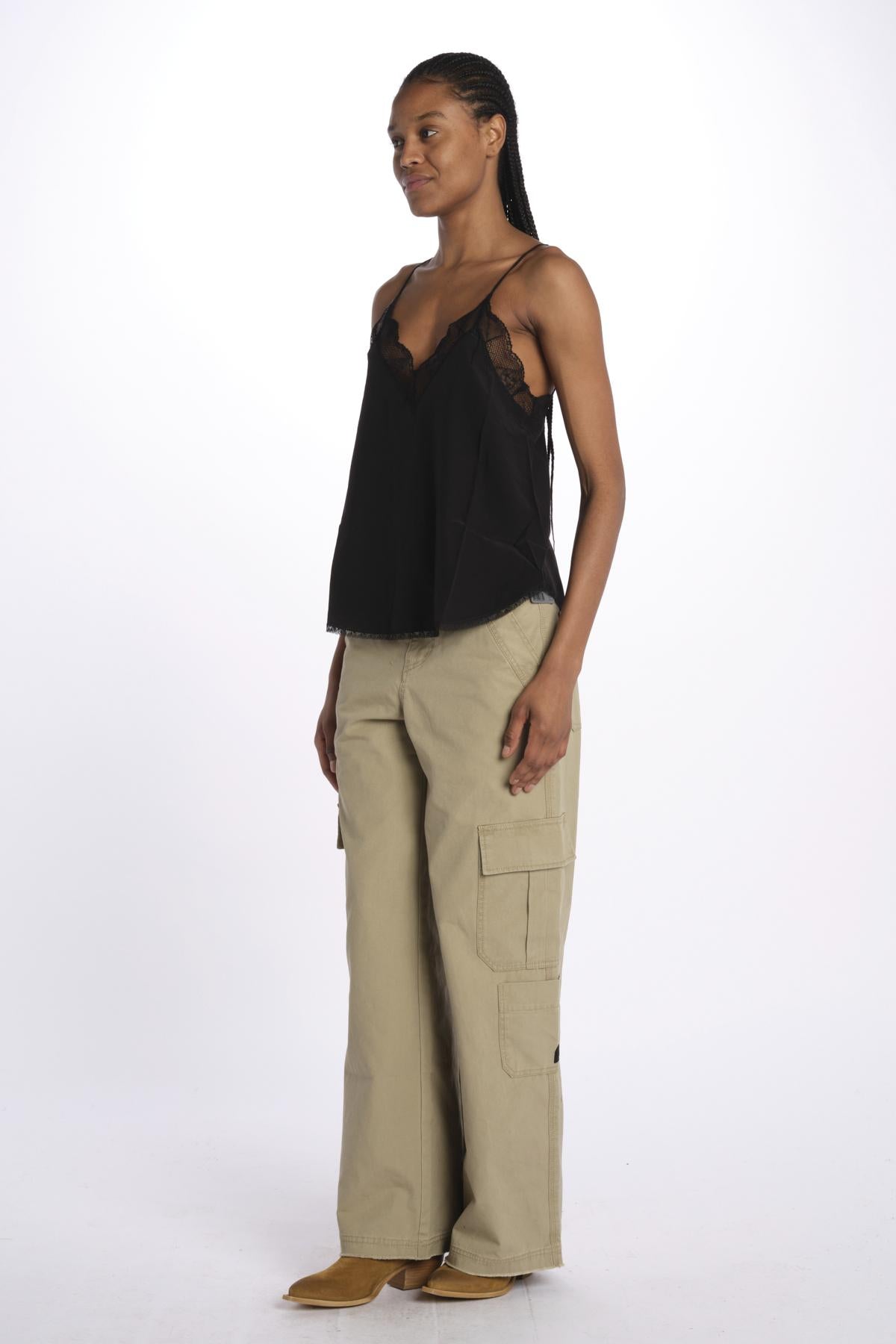 Christy cdc perm top spallina sottile PWGCP0702F NOIR zadig & voltaire