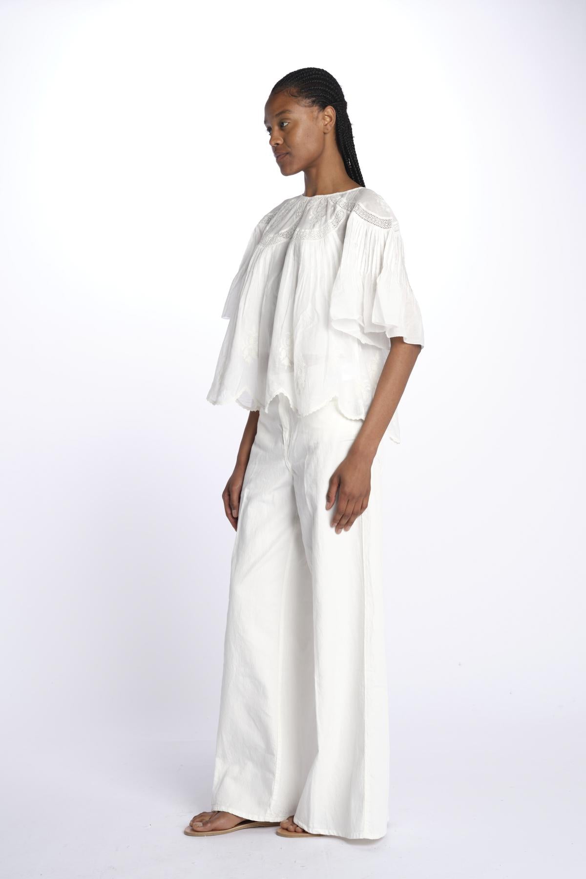 Camicia m/c con nastri 329127 OFFWHITE farm rio