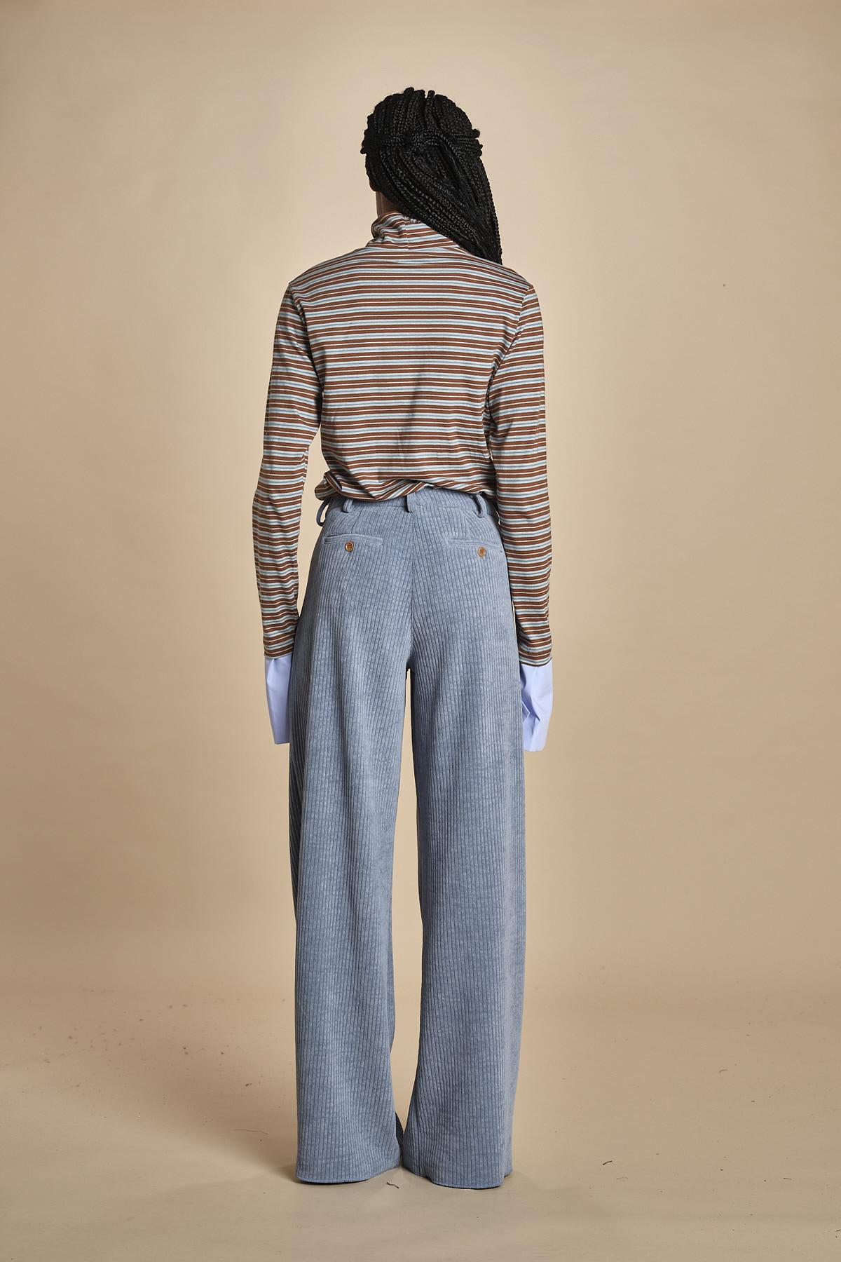 KATHERINE pantaloni in velluto rocciatore con pinces MJD217AA43894 V.450 jejia