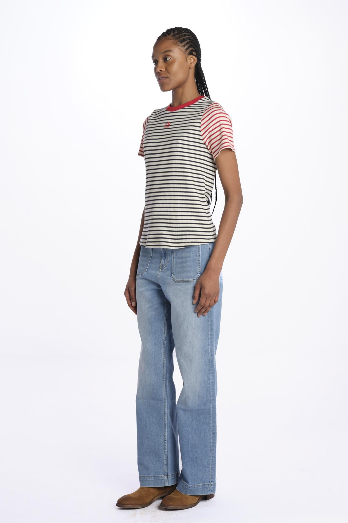 PAUL righe bicolore 14Y037CO185 NAVY ines de la fressange