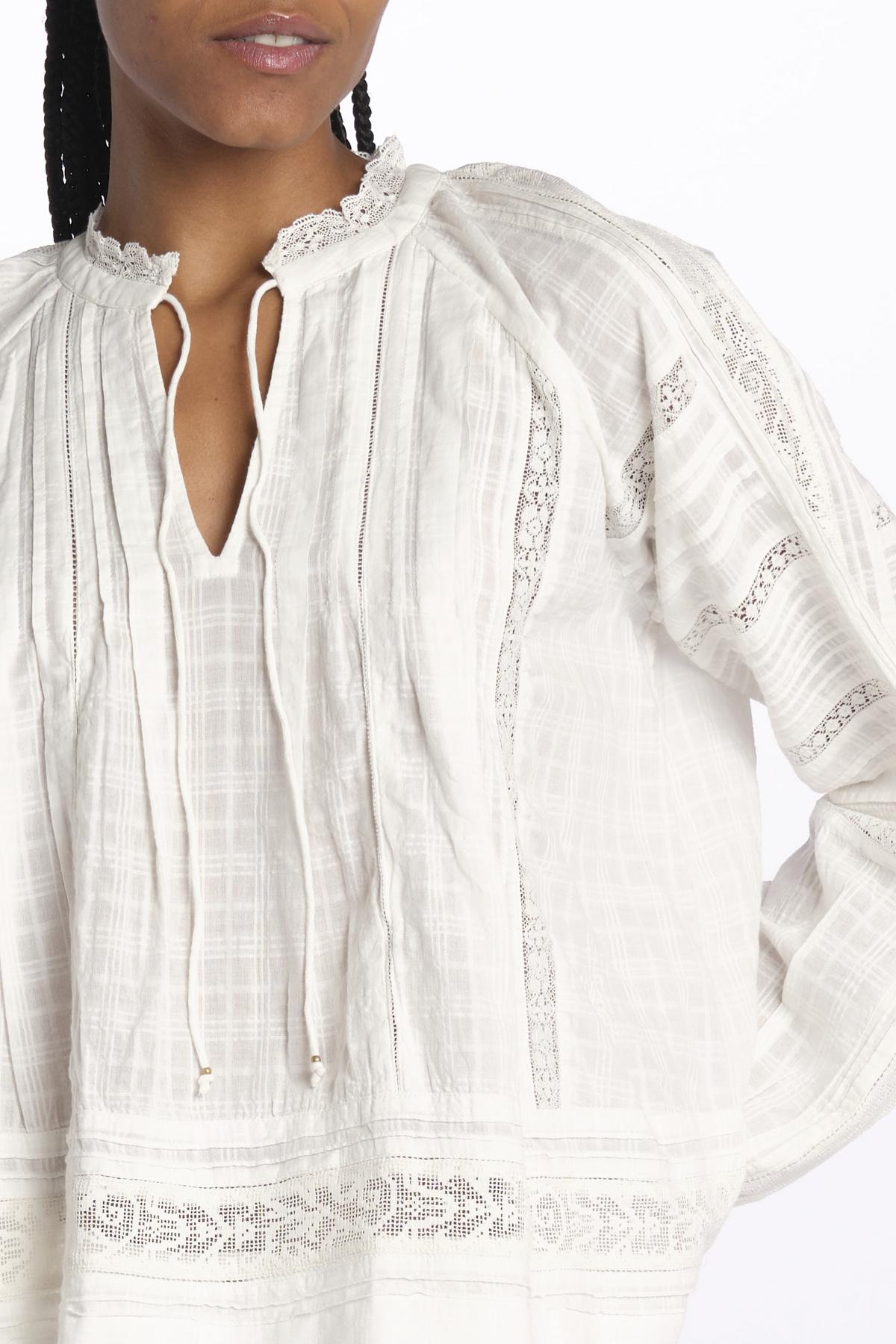 Camicia ELIM pieghine + pizzo ELIM ECRU vanessa bruno