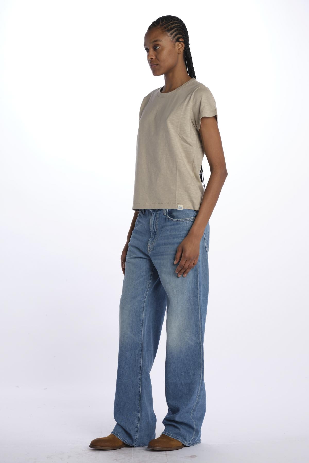 T-shirt girocollo m/c basic WSCT20 GREIGE merz b