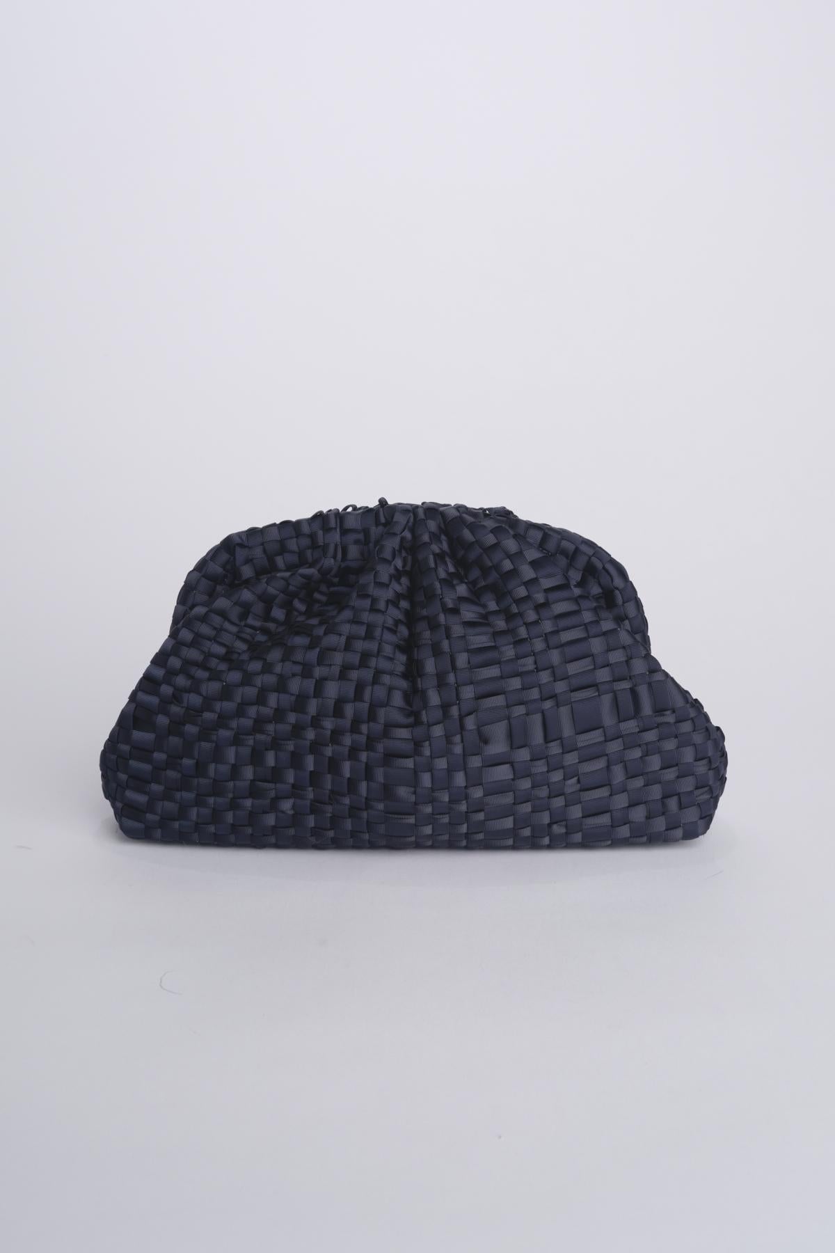 GAME clutch pochette intrecciata GAME CLUTCH NAVY maria la rosa