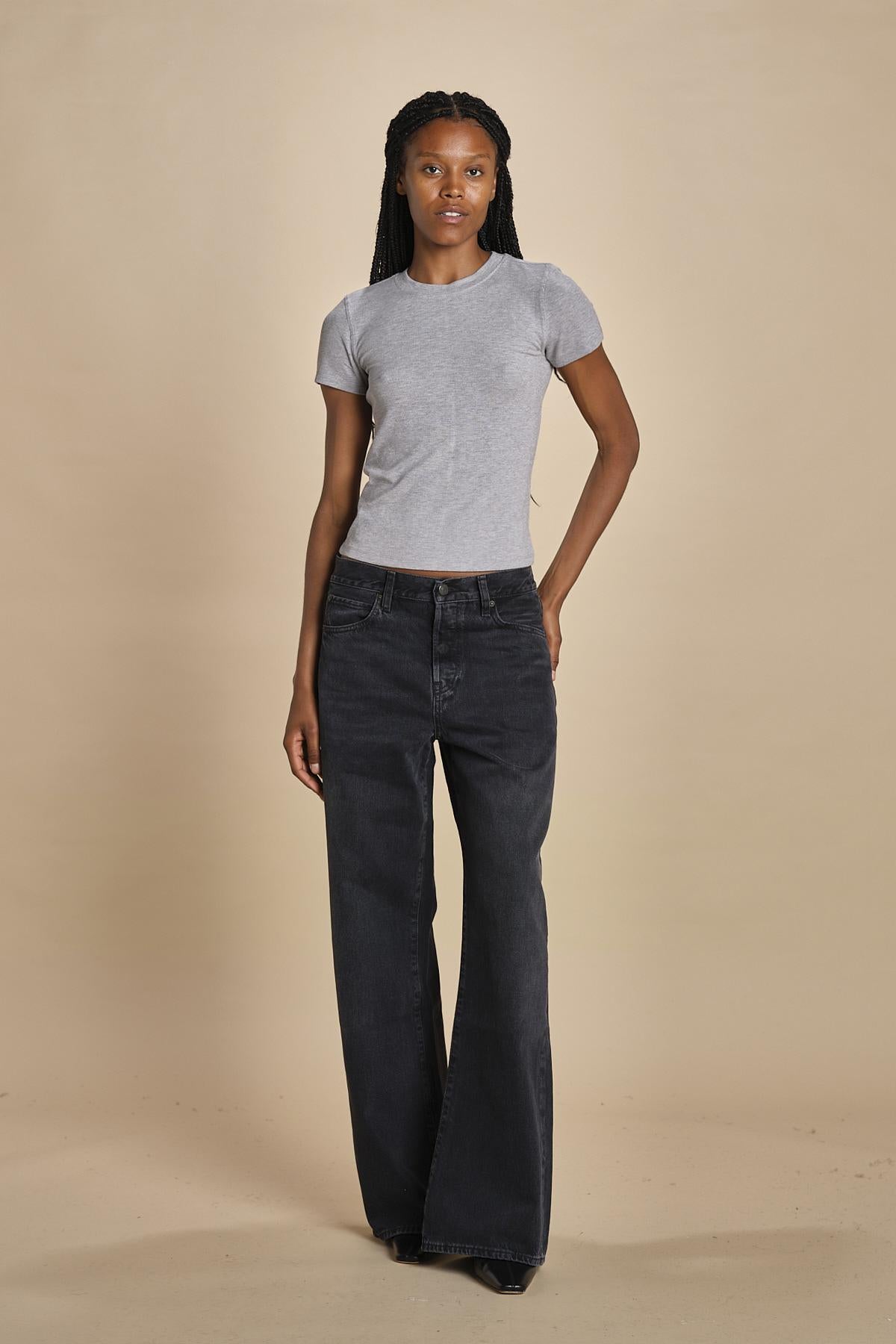 THE RIB TEE tshirt m/c a costine WF25JKT012 GREY frame