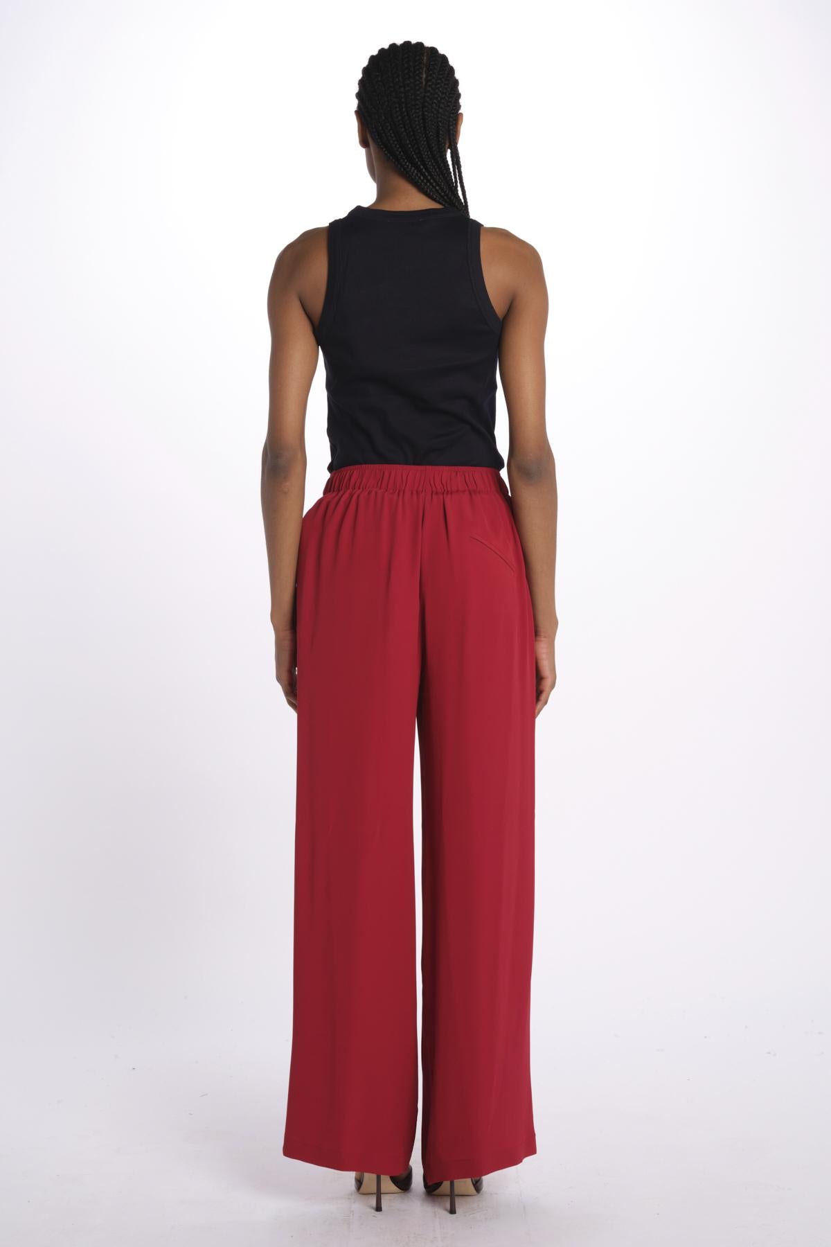 Pantalone con elastico 40805-412 LAMPONE federica tosi