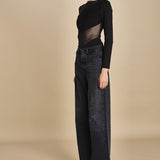 body manica lunga con banda obliqua STARSTRUCK BLACK undress code