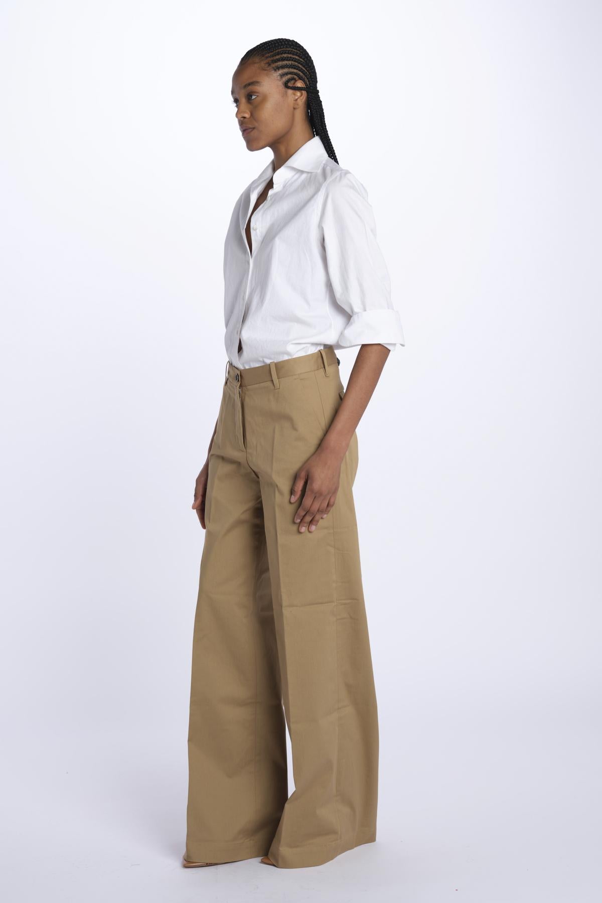 Pantalone NADIA co/ stretch NADIA NAC120 P01 CAMEL nine in the morning