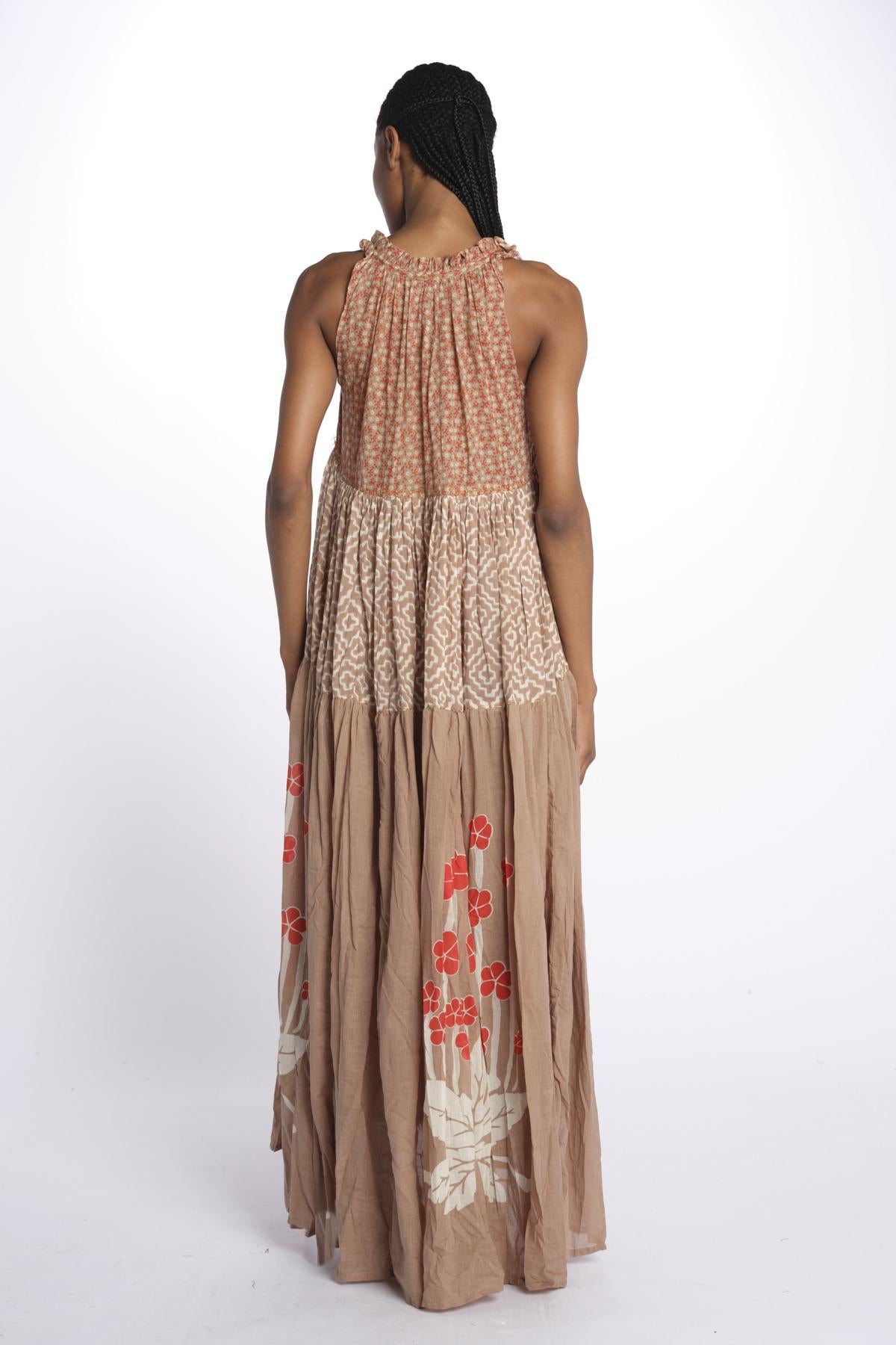 Abito s/m fiori piazzati Maxi Hippydress Sleeveless MHS TD1 CR1 yvonne s.