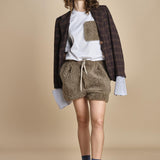 metà montone e metà in cotone NORMA SHORT MJD233AATEX72 J0229 DOVE FUR jejia