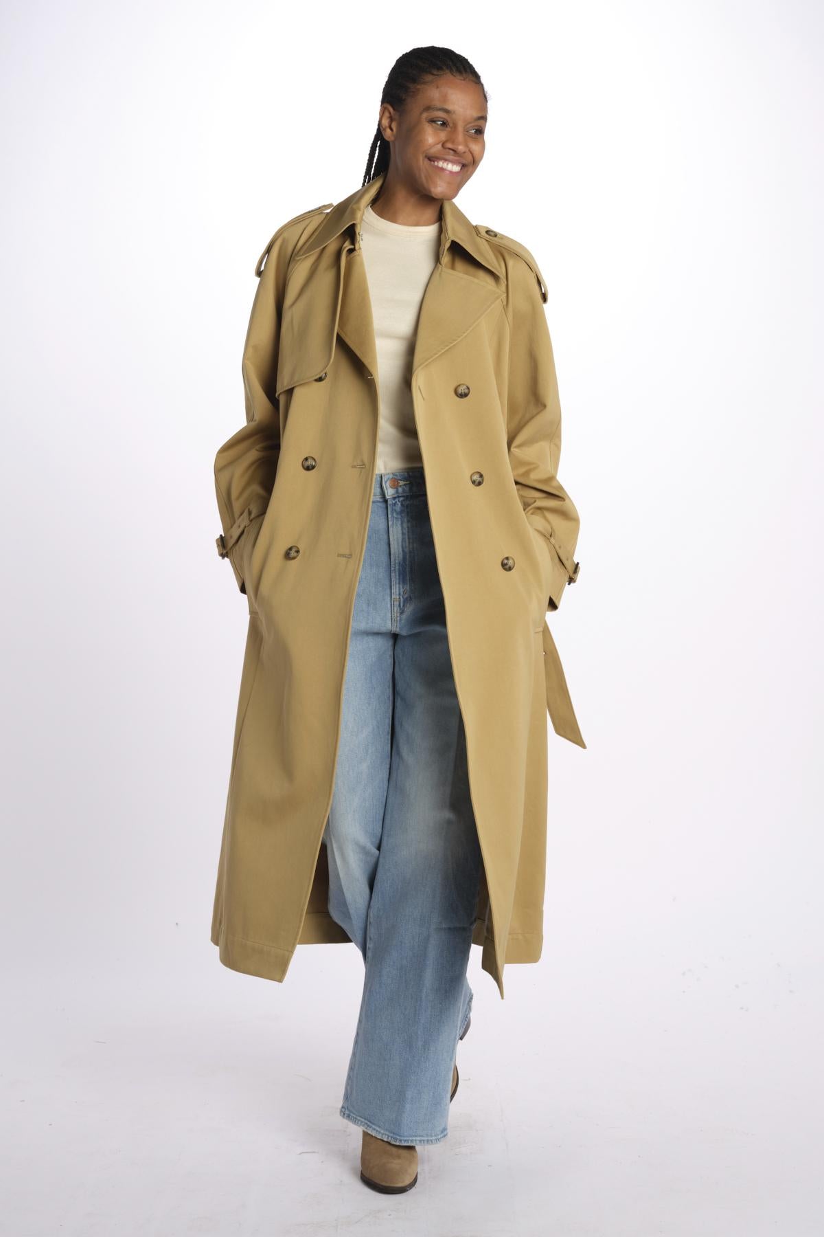 Trench lungo IO111146 BE455 ivy oak