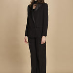 giacca doppipetto in cady 30303-313 NERO 29 federica tosi