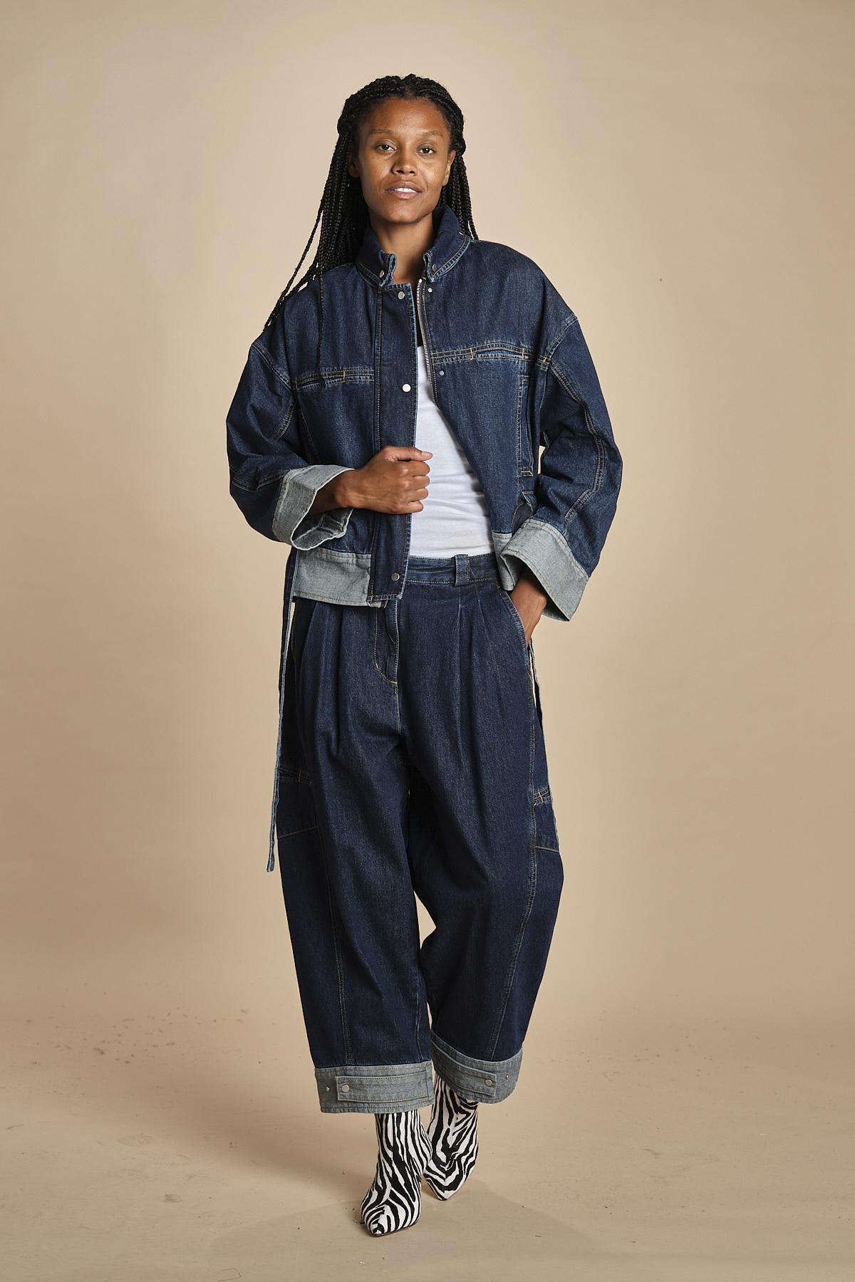 BOXY JACKET giubbotto over in denim 60877LID DA402 DARK INDIGO phillip lim