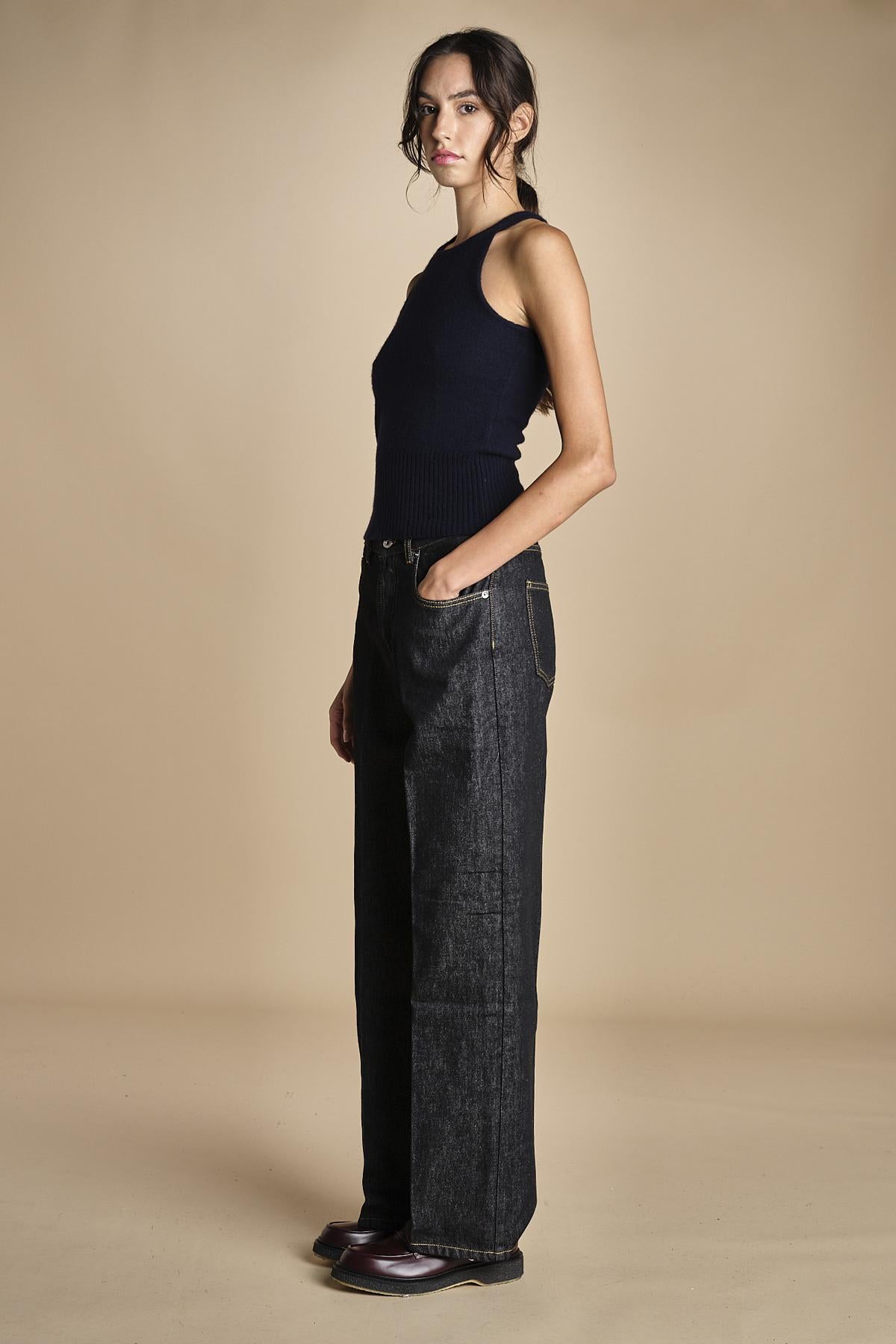 denim cropped ZELDA OPENBLACK true avenue