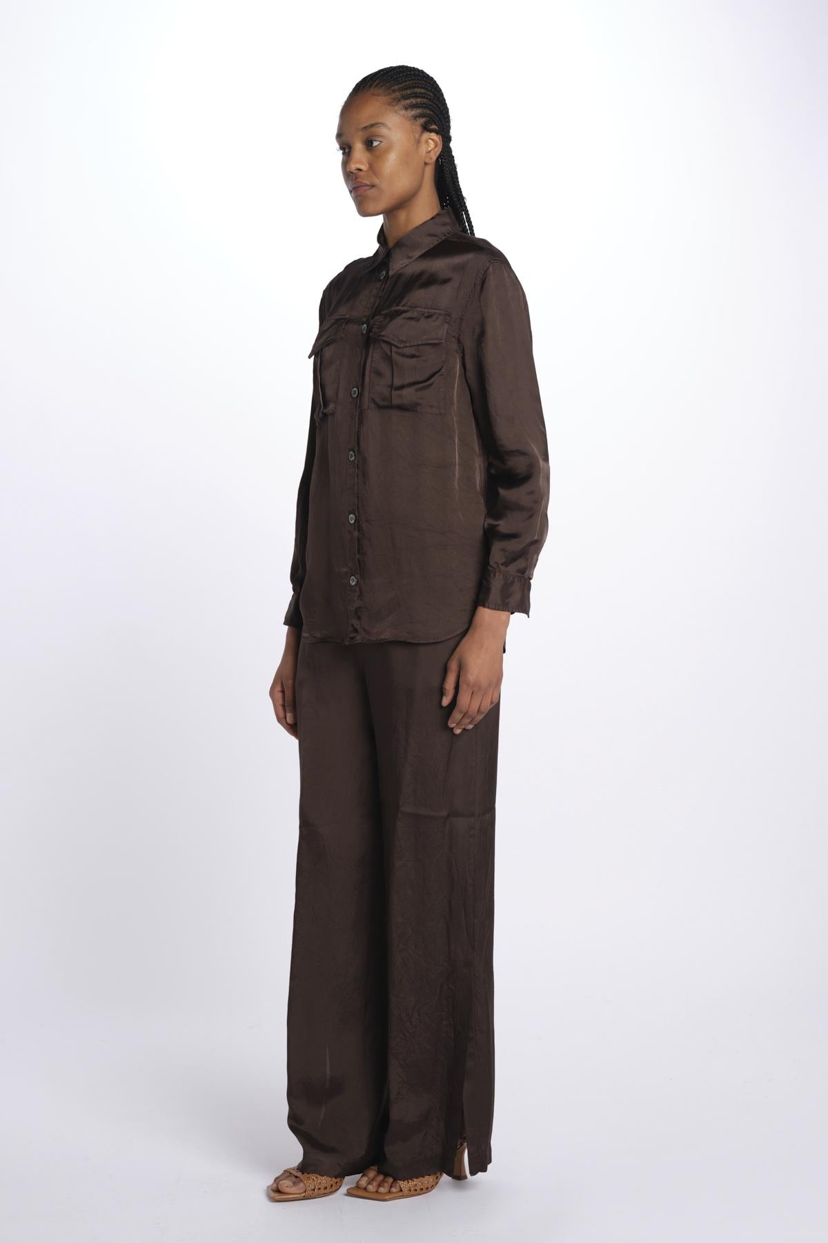 Camicia viscosa MOD.5489 CAFFE aspesi