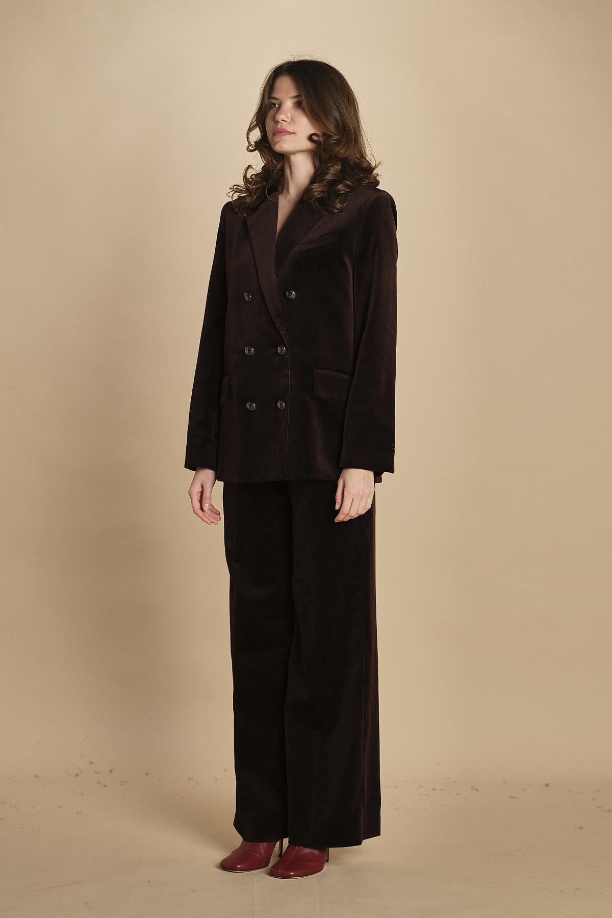 blazer doppiopetto. WWBL01943 DARK CHOCOLATE 213 zadig & voltaire