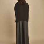 easy shirt in crepon di seta. T2759 DARK BROWN dusan